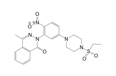 2-{5-[4-(ethylsulfonyl)-1-piperazinyl]-2-nitrophenyl}-4-methyl-1(2H)-phthalazinone