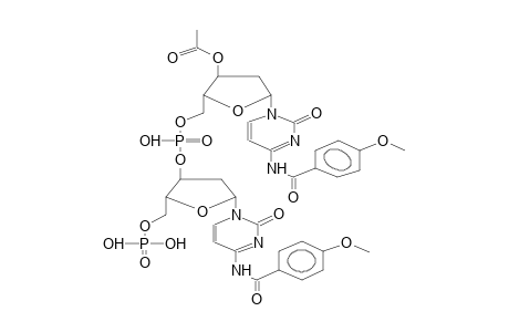 5'-(N-ANISOYL-5'-PHOSPHATOYLDEOXYCYTIDIN-3'-YLOXYPHOSPHORYL)-N-ANISOYL-3'-O-ACETYLDEOXYCYTIDINE