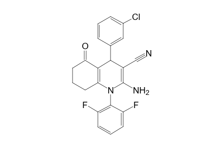 2-Amino-4-(3-chlorophenyl)-1-(2,6-difluorophenyl)-5-keto-4,6,7,8-tetrahydroquinoline-3-carbonitrile