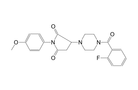 Pyrrolidine-2,5-dione, 3-[4-(2-fluorobenzoyl)-1-piperazinyl]-1-(4-methoxyphenyl)-