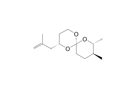 1,5,7-Trioxaspiro[5.5]undecane, 8,9-dimethyl-2-(2-methyl-2-propenyl)-, [6S-[6.alpha.(S*),8.alpha.,9.beta.]]-