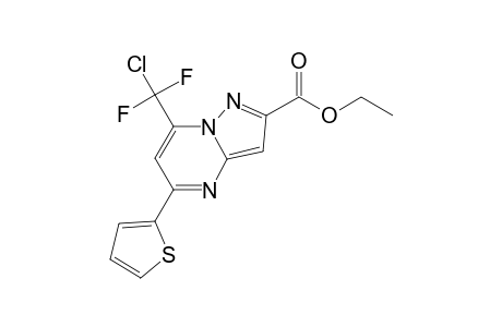 Ethyl 7-[chloro(difluoro)methyl]-5-(2-thienyl)pyrazolo[1,5-a]pyrimidine-2-carboxylate