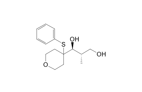 anti-(1S,2S)-2-Methyl-1-[(4-phenylsulfanyl)-3,4,5,6-tetrahydro-2H-pyran-4-yl]propane-1,3-diol
