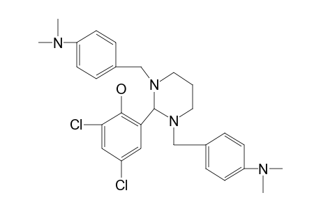2-{1,3-bis[p-(dimethylamino)benzyl]hexahydro-2-pyrimidinyl}-4,6-dichlorophenol
