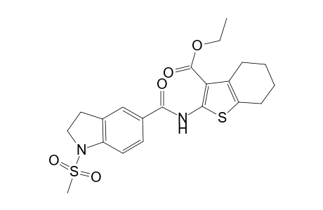 2-[(1-mesylindoline-5-carbonyl)amino]-4,5,6,7-tetrahydrobenzothiophene-3-carboxylic acid ethyl ester