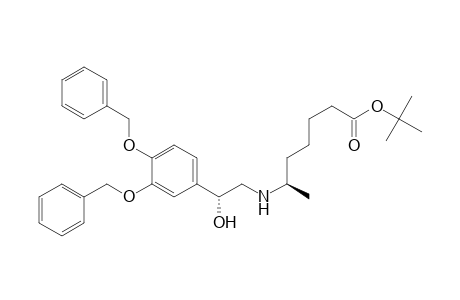 Heptanoic acid, 6-[[2-[3,4-bis(phenylmethoxy)phenyl]-2-hydroxyethyl]amino]-, 1,1-dimethylethyl ester, [R-(R*,R*)]-