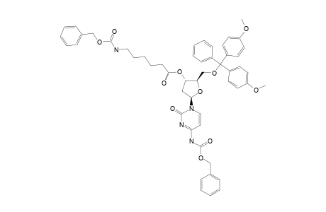 4-N-BENZYLOXY-CARBONYL-3'-O-[6-BENZYLOXY-CARBONYL-AMINO)-HEXANOYL]-2'-DEOXY-5'-O-DIMETHOXY-TRITYL-CYTIDINE
