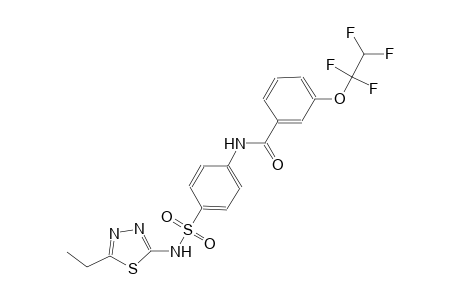 N-(4-{[(5-ethyl-1,3,4-thiadiazol-2-yl)amino]sulfonyl}phenyl)-3-(1,1,2,2-tetrafluoroethoxy)benzamide