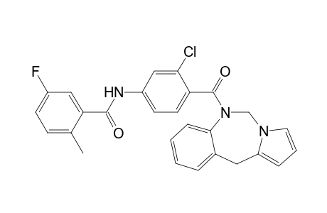 N-[3-Chloro-4-(5H-pyrrolo[1,2-c][1.3]benzodiazepin-6-(11H)-ylcarbonyl)phenyl]-5-fluoro-2-methylbenzamide