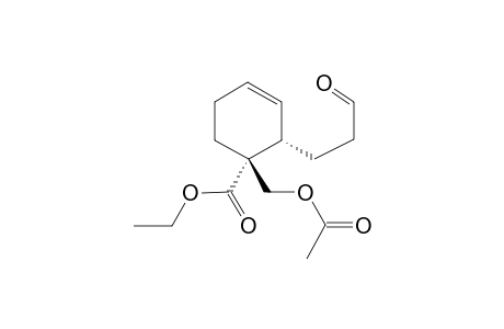 3-[(1S*,2R*)-2-ACETOXYMETHYL-2-ETHOXYCARBONYLCYCLOHEX-5-ENYL]-PROPANAL