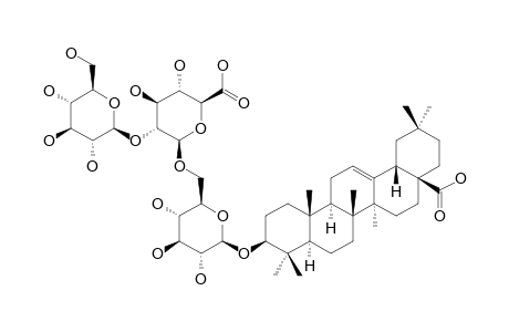 3-O-BETA-D-GLUCOPYRANOSYL-(1->2)-BETA-D-GLUCURONOPYRANOSYL-(1->6)-BETA-D-GLUCOPYRANOSYL-OLEAN-12-EN-28-OIC-ACID