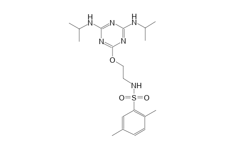 N-(2-{[4,6-bis(isopropylamino)-1,3,5-triazin-2-yl]oxy}ethyl)-2,5-dimethylbenzenesulfonamide