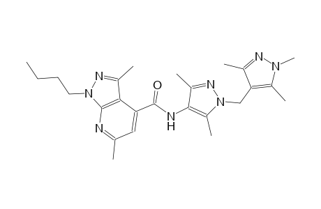 1-butyl-N-{3,5-dimethyl-1-[(1,3,5-trimethyl-1H-pyrazol-4-yl)methyl]-1H-pyrazol-4-yl}-3,6-dimethyl-1H-pyrazolo[3,4-b]pyridine-4-carboxamide