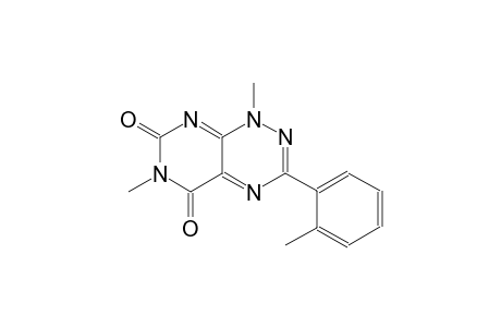 pyrimido[5,4-e][1,2,4]triazine-5,7(1H,6H)-dione, 1,6-dimethyl-3-(2-methylphenyl)-