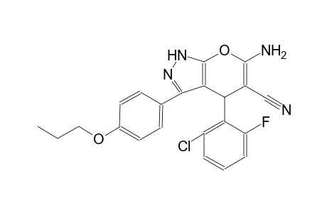 6-amino-4-(2-chloro-6-fluorophenyl)-3-(4-propoxyphenyl)-1,4-dihydropyrano[2,3-c]pyrazole-5-carbonitrile