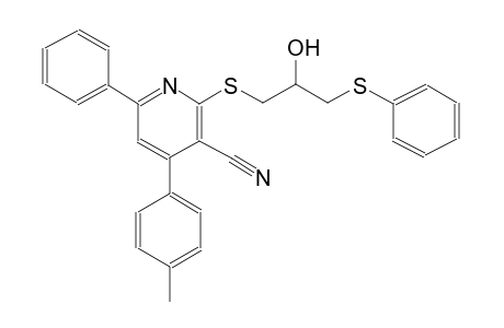 3-pyridinecarbonitrile, 2-[[2-hydroxy-3-(phenylthio)propyl]thio]-4-(4-methylphenyl)-6-phenyl-