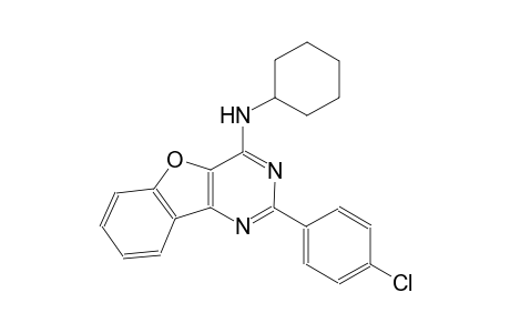 2-(4-chlorophenyl)-N-cyclohexyl[1]benzofuro[3,2-d]pyrimidin-4-amine