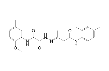 acetic acid, [(2-methoxy-5-methylphenyl)amino]oxo-, 2-[(E)-1-methyl-3-oxo-3-[(2,4,6-trimethylphenyl)amino]propylidene]hydrazide