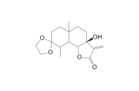3,3-(Ethylenedioxy)-7-.beta.-hydroxyeudesm-11(12)-eno-13,6.alpha.-lactone