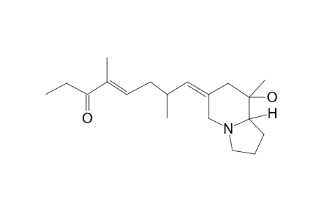 (R,4E,8Z)-8-((8S,8as)-8-Hydroxy-8-methylhexahydroindolizin-6(5H)-ylidene)-4,7-dimethyloct-4-en-3-one