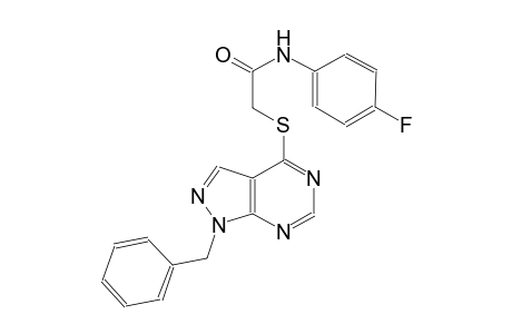 2-[(1-benzyl-1H-pyrazolo[3,4-d]pyrimidin-4-yl)sulfanyl]-N-(4-fluorophenyl)acetamide