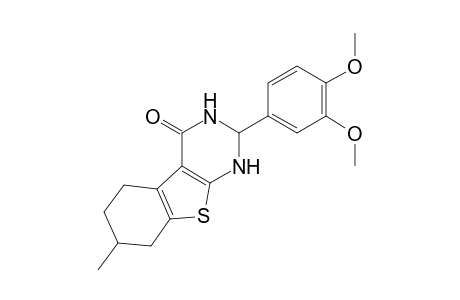 2-(3,4-dimethoxyphenyl)-7-methyl-2,3,5,6,7,8-hexahydro-1H-benzothiopheno[2,3-d]pyrimidin-4-one