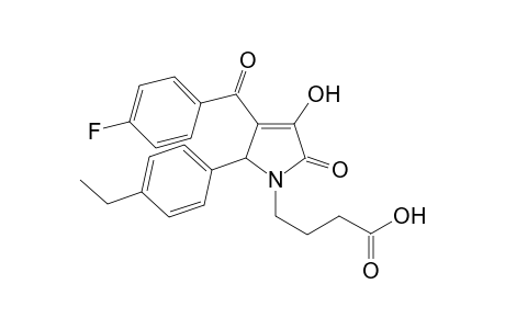 4-[2-(4-ethyl-phenyl)-3-(4-fluoro-benzoyl)-4-hydroxy-5-oxo-2,5-dihydro-pyrrol-1-yl]-butyric acid
