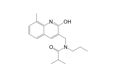 N-[(2-hydroxy-8-methyl-3-quinolinyl)methyl]-2-methyl-N-propylpropanamide