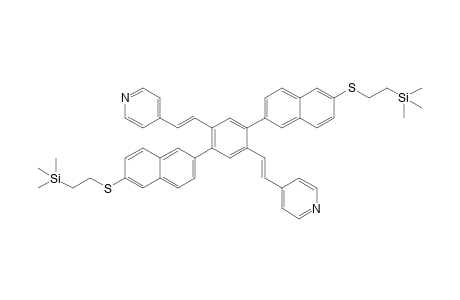 1,4-Bis{6-[2-(trimethylsilyl)ethylthio]naphthalen-2-yl}-2,5-bis[(E)-pyridin-4-ylvinyl]benzene