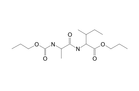 L-Alanyl-L-isoleucine, N-propoxycarbonyl-, propyl ester