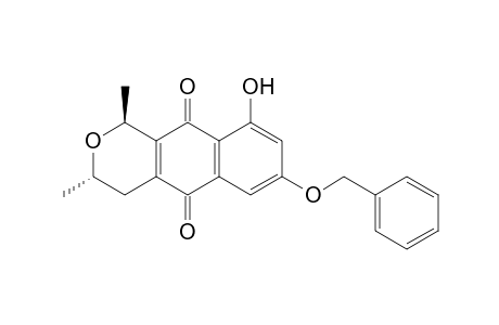 1H-Naphtho[2,3-c]pyran-5,10-dione, 3,4-dihydro-9-hydroxy-1,3-dimethyl-7-(phenylmethoxy)-, trans-(.+-.)-