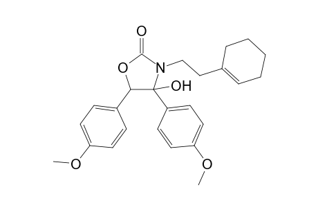3-[2-(1-cyclohexenyl)ethyl]-4-hydroxy-4,5-bis(4-methoxyphenyl)-2-oxazolidinone