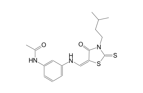 acetamide, N-[3-[[(E)-[3-(3-methylbutyl)-4-oxo-2-thioxo-5-thiazolidinylidene]methyl]amino]phenyl]-