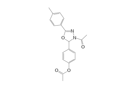 (+/-)-2-(4-ACETOXYPHENYL)-3-ACETYL-5-(PARA-TOLYL)-2,3-DIHYDRO-1,3,4-OXADIAZOLE