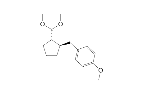 trans-2-(methoxyphenylmethyl)cyclopentane-1-carboxaldehyde Dimethyl Acetal isomer