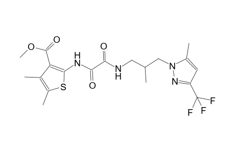 methyl 4,5-dimethyl-2-{[({2-methyl-3-[5-methyl-3-(trifluoromethyl)-1H-pyrazol-1-yl]propyl}amino)(oxo)acetyl]amino}-3-thiophenecarboxylate