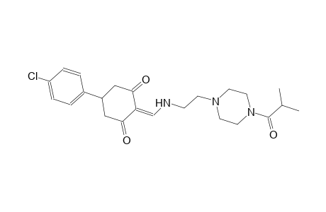 5-(4-chlorophenyl)-2-({[2-(4-isobutyryl-1-piperazinyl)ethyl]amino}methylene)-1,3-cyclohexanedione
