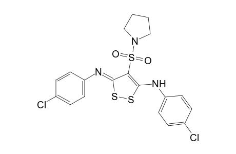 5-(p-Chloroanilino)-3-(p-chlorophenylimino)-4-(s-pyrrolidinyl)sulfonyl-1,2-dithiole