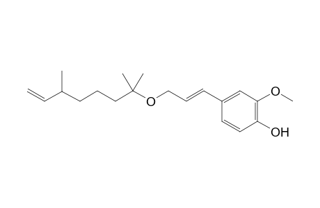 (E)-4-(3-((2,6,dimethyloct-7-en-2-yl)oxy)prop-1-en-1-yl)-2-methoxyphenol