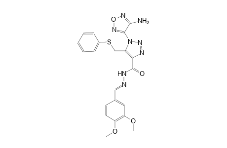1-(4-amino-1,2,5-oxadiazol-3-yl)-N'-[(E)-(3,4-dimethoxyphenyl)methylidene]-5-[(phenylsulfanyl)methyl]-1H-1,2,3-triazole-4-carbohydrazide