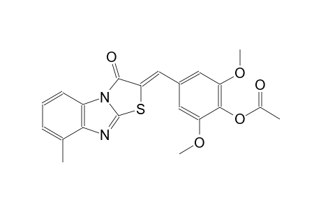 2,6-Dimethoxy-4-[(Z)-(8-methyl-3-oxo[1,3]thiazolo[3,2-a]benzimidazol-2(3H)-ylidene)methyl]phenyl acetate