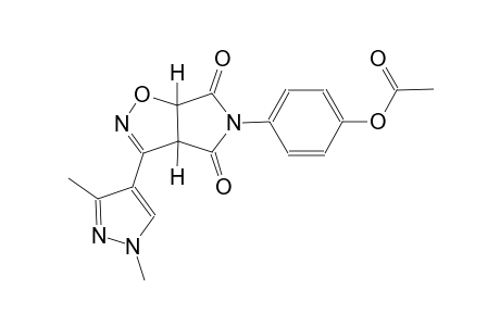 3aH-pyrrolo[3,4-d]isoxazole-4,6(5H,6aH)-dione, 5-[4-(acetyloxy)phenyl]-3-(1,3-dimethyl-1H-pyrazol-4-yl)-, (3aS,6aR)-