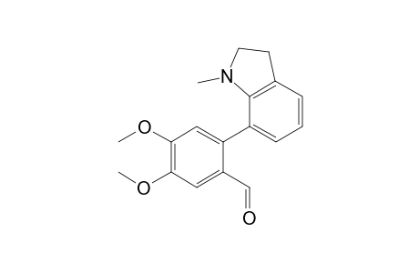 Lycosinine B / 2-(2',3'-dihydro-1'-methyl-1H-indol-7'-yl)-4,5-dimethoxybenzaldehyde
