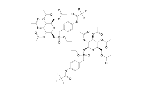 ETHYL_N-(2'-ACETAMIDO-3',4',6'-TRI-O-ACETYL-2'-DEOXY-BETA-D-GLUCOPYRANOSYL-4)-TRIFLUOROACETAMIDOBENZYLPHOSPHONAMIDE