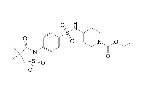 1-piperidinecarboxylic acid, 4-[[[4-(4,4-dimethyl-1,1-dioxido-3-oxo-2-isothiazolidinyl)phenyl]sulfonyl]amino]-, ethyl ester