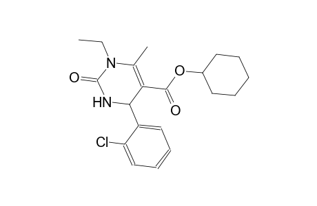 cyclohexyl 4-(2-chlorophenyl)-1-ethyl-6-methyl-2-oxo-1,2,3,4-tetrahydro-5-pyrimidinecarboxylate