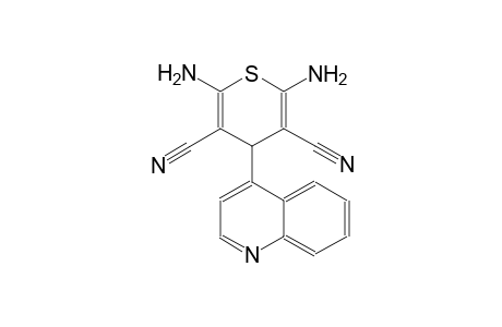 4H-thiopyran-3,5-dicarbonitrile, 2,6-diamino-4-(4-quinolinyl)-