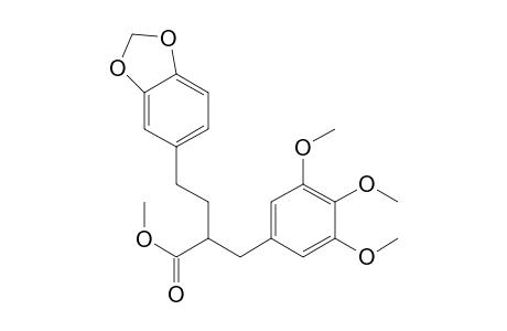 4-(1,3-benzodioxol-5-yl)-2-(3,4,5-trimethoxybenzyl)butyric acid methyl ester