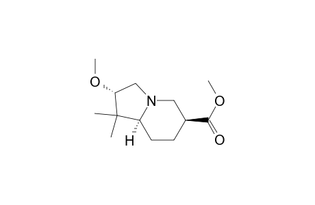 6-Indolizinecarboxylic acid, octahydro-2-methoxy-1,1-dimethyl-, methyl ester, (2.alpha.,6.beta.,8a.alpha.)-