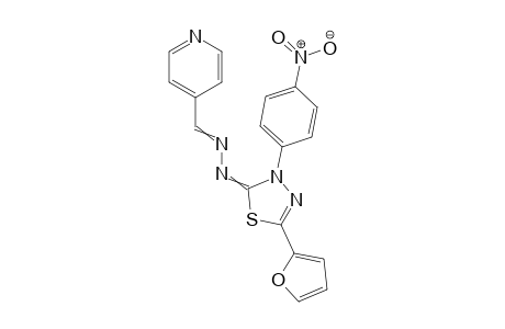 5-(Furan-2-yl)-3-(4-nitrophenyl)-2-((pyridin-4-ylmethylene)hydrazono)-2,3-dihydro-1,3,4-thiadiazole